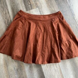 Cider brown‎ faux suede mini skirt size medium